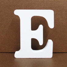 Load image into Gallery viewer, 1pc 8cm A-Z 0-9 White Wooden Letters English Alphabet Number Free Standing Personalised Name Design Art Craft Wedding Home Decor