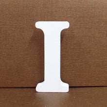 Load image into Gallery viewer, 1pc 8cm A-Z 0-9 White Wooden Letters English Alphabet Number Free Standing Personalised Name Design Art Craft Wedding Home Decor