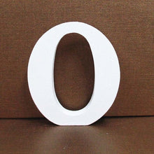 Load image into Gallery viewer, 1pc 8cm A-Z 0-9 White Wooden Letters English Alphabet Number Free Standing Personalised Name Design Art Craft Wedding Home Decor