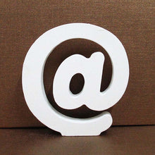 Load image into Gallery viewer, 1pc 8cm A-Z 0-9 White Wooden Letters English Alphabet Number Free Standing Personalised Name Design Art Craft Wedding Home Decor