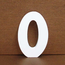Load image into Gallery viewer, 1pc 8cm A-Z 0-9 White Wooden Letters English Alphabet Number Free Standing Personalised Name Design Art Craft Wedding Home Decor