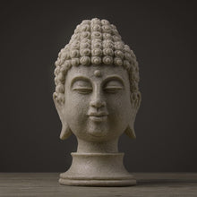 Load image into Gallery viewer, Buddha statue Figurines Chinese Buddha statue for garden resin Large Buddha head sandstone statue decor Buddha decoration